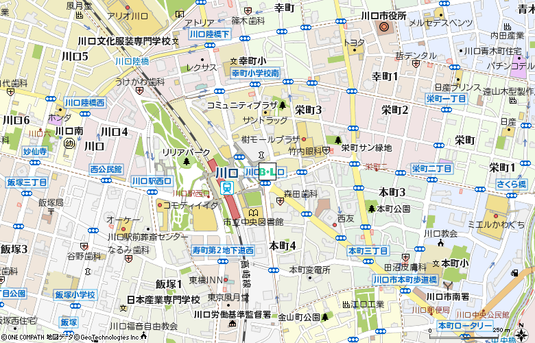 中央コンタクト　川口店付近の地図